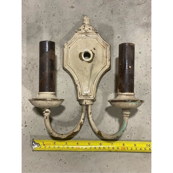 Antique Neoclassical Style Dual Arm Wall Sconce for repair - Picture 5 of 7